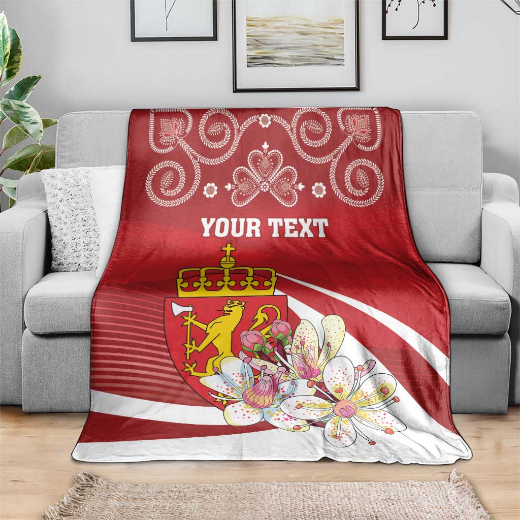 Personalized Norway Constitution Day Blanket Norwegian Lion Pyramidal Saxifrage