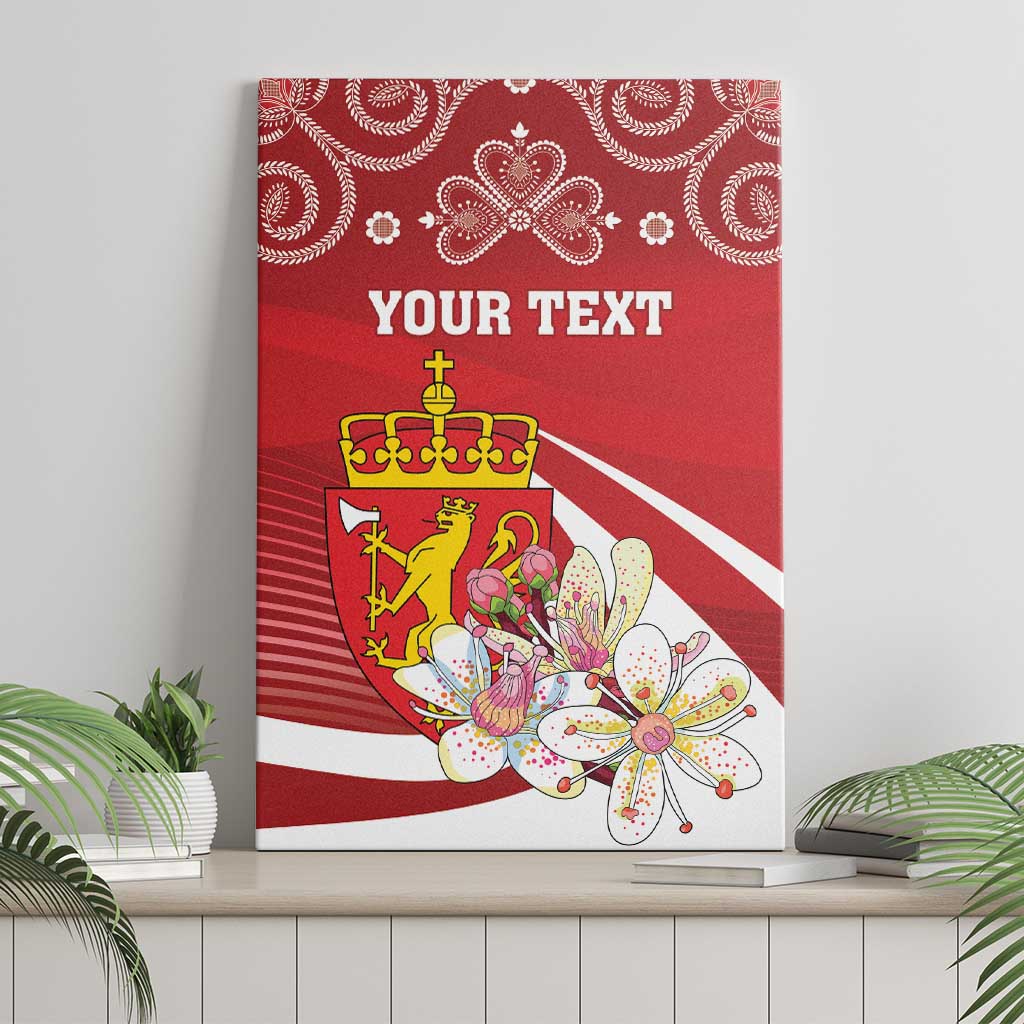 Personalized Norway Constitution Day Canvas Wall Art Norwegian Lion Pyramidal Saxifrage