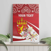 Personalized Norway Constitution Day Canvas Wall Art Norwegian Lion Pyramidal Saxifrage