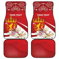 Personalized Norway Constitution Day Car Mats Norwegian Lion Pyramidal Saxifrage