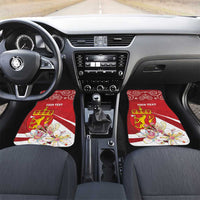 Personalized Norway Constitution Day Car Mats Norwegian Lion Pyramidal Saxifrage