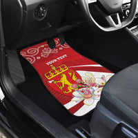 Personalized Norway Constitution Day Car Mats Norwegian Lion Pyramidal Saxifrage