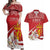 Personalized Norway Constitution Day Couples Matching Off Shoulder Maxi Dress and Hawaiian Shirt Norwegian Lion Pyramidal Saxifrage
