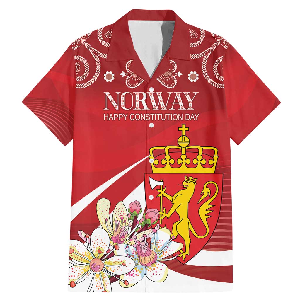 Personalized Norway Constitution Day Family Matching Mermaid Dress and Hawaiian Shirt Norwegian Lion Pyramidal Saxifrage