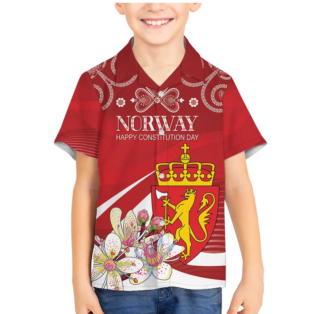 Personalized Norway Constitution Day Family Matching Mermaid Dress and Hawaiian Shirt Norwegian Lion Pyramidal Saxifrage