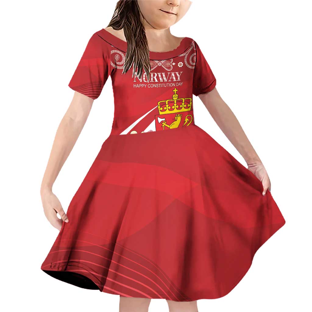 Personalized Norway Constitution Day Family Matching Off Shoulder Short Dress and Hawaiian Shirt Norwegian Lion Pyramidal Saxifrage