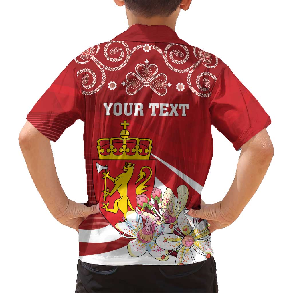 Personalized Norway Constitution Day Family Matching Puletasi and Hawaiian Shirt Norwegian Lion Pyramidal Saxifrage