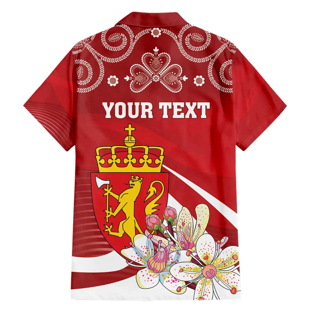 Personalized Norway Constitution Day Family Matching Short Sleeve Bodycon Dress and Hawaiian Shirt Norwegian Lion Pyramidal Saxifrage