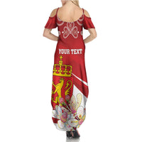 Personalized Norway Constitution Day Family Matching Summer Maxi Dress and Hawaiian Shirt Norwegian Lion Pyramidal Saxifrage