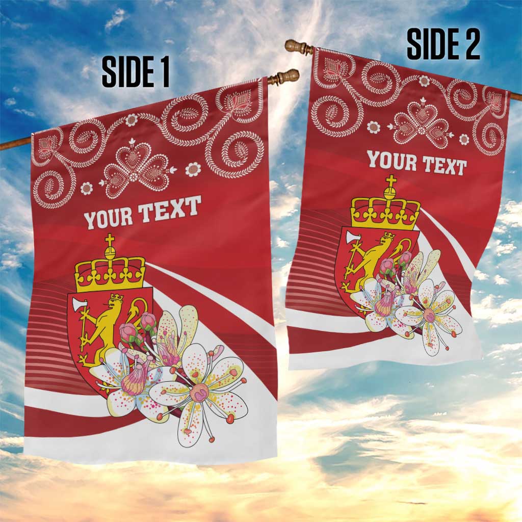 Personalized Norway Constitution Day Garden Flag Norwegian Lion Pyramidal Saxifrage