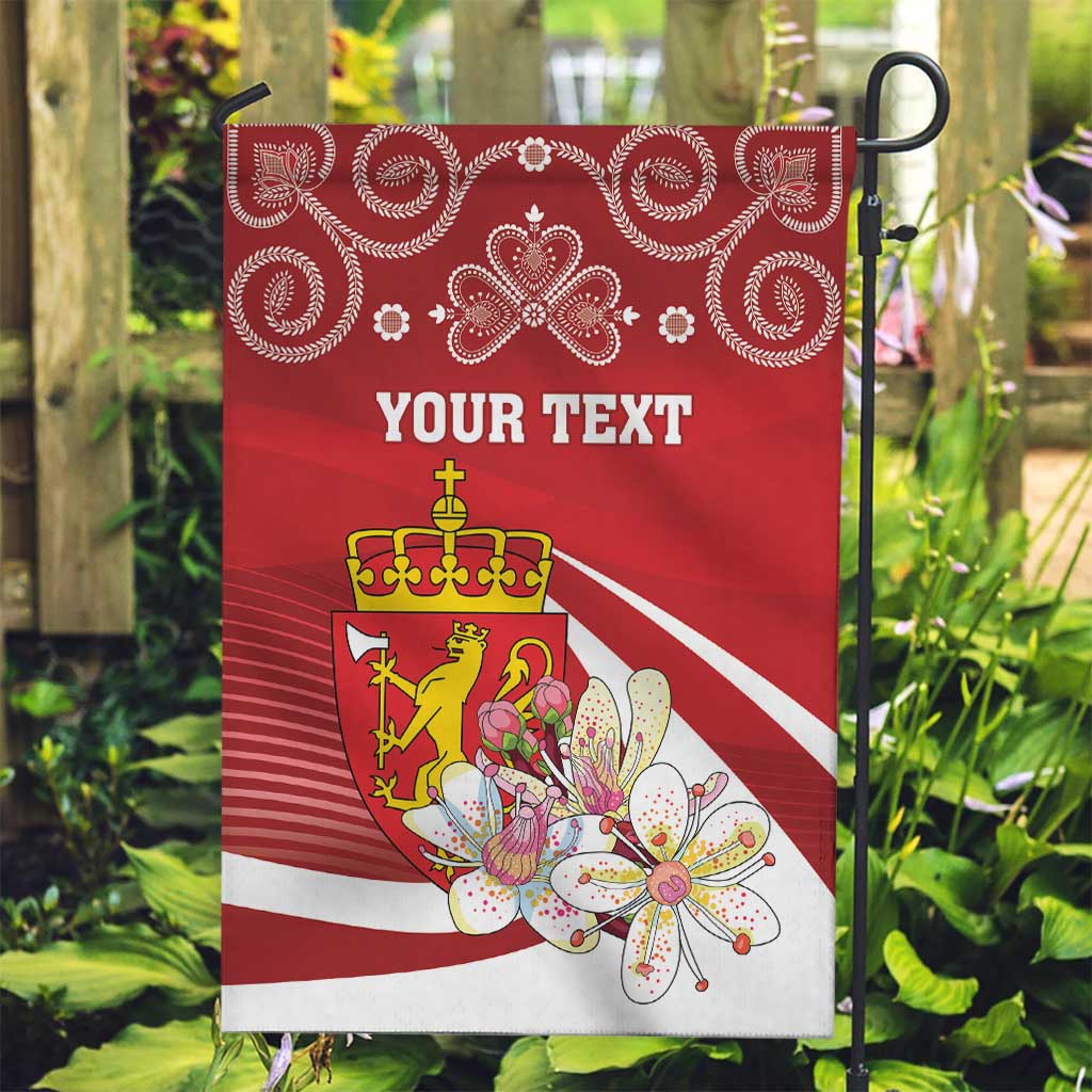 Personalized Norway Constitution Day Garden Flag Norwegian Lion Pyramidal Saxifrage
