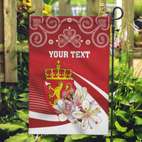 Personalized Norway Constitution Day Garden Flag Norwegian Lion Pyramidal Saxifrage