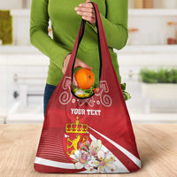 Personalized Norway Constitution Day Grocery Bag Norwegian Lion Pyramidal Saxifrage