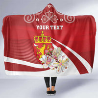 Personalized Norway Constitution Day Hooded Blanket Norwegian Lion Pyramidal Saxifrage