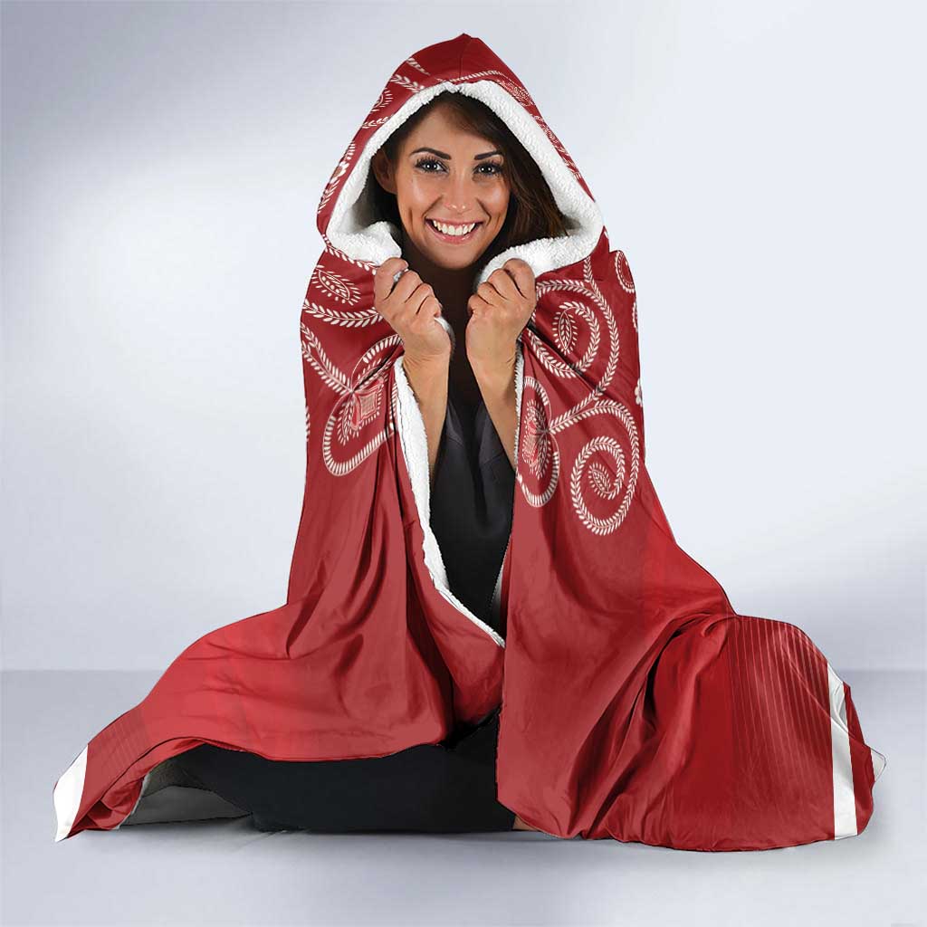 Personalized Norway Constitution Day Hooded Blanket Norwegian Lion Pyramidal Saxifrage
