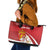 Personalized Norway Constitution Day Leather Tote Bag Norwegian Lion Pyramidal Saxifrage