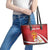 Personalized Norway Constitution Day Leather Tote Bag Norwegian Lion Pyramidal Saxifrage