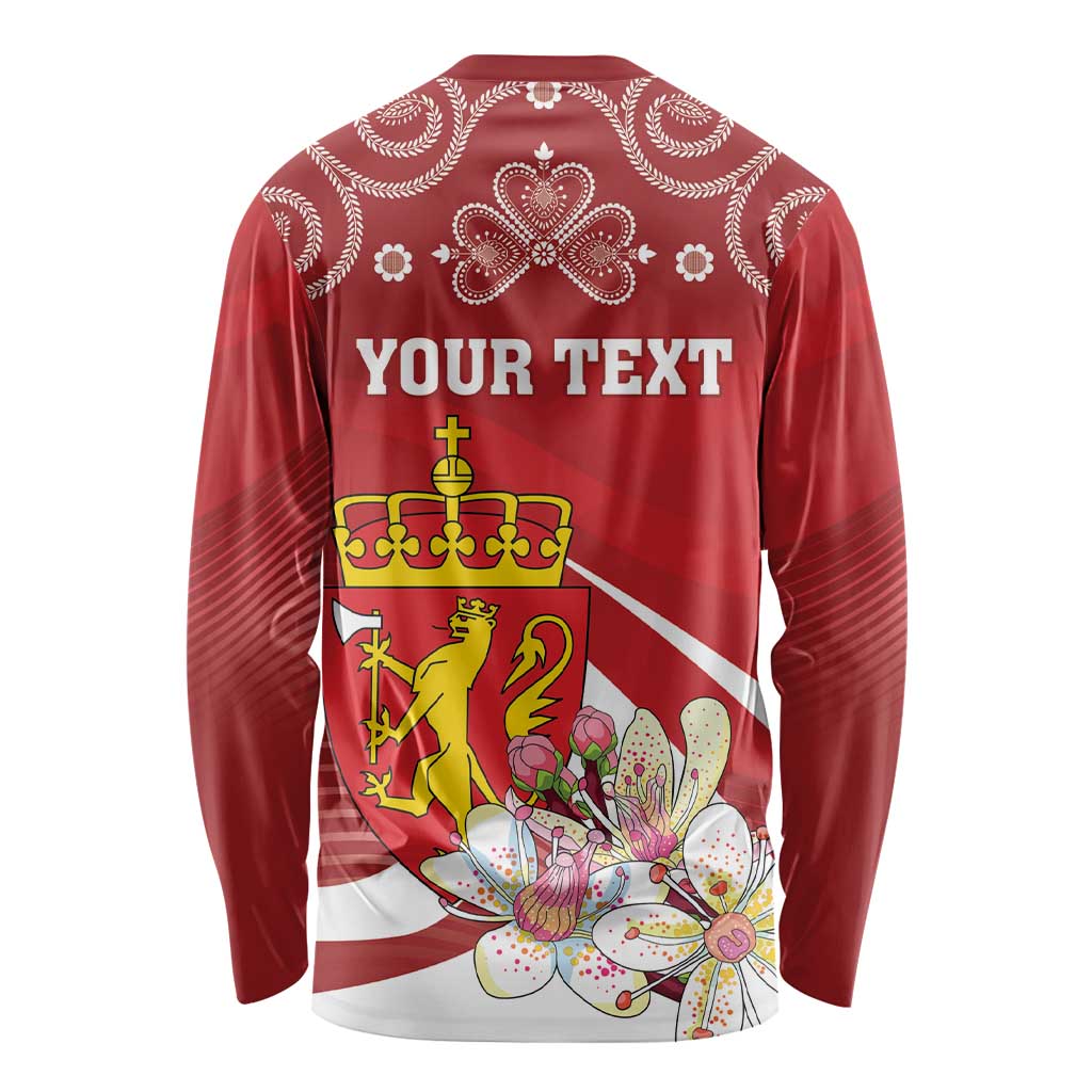 Personalized Norway Constitution Day Long Sleeve Shirt Norwegian Lion Pyramidal Saxifrage