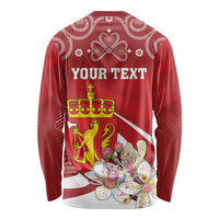 Personalized Norway Constitution Day Long Sleeve Shirt Norwegian Lion Pyramidal Saxifrage