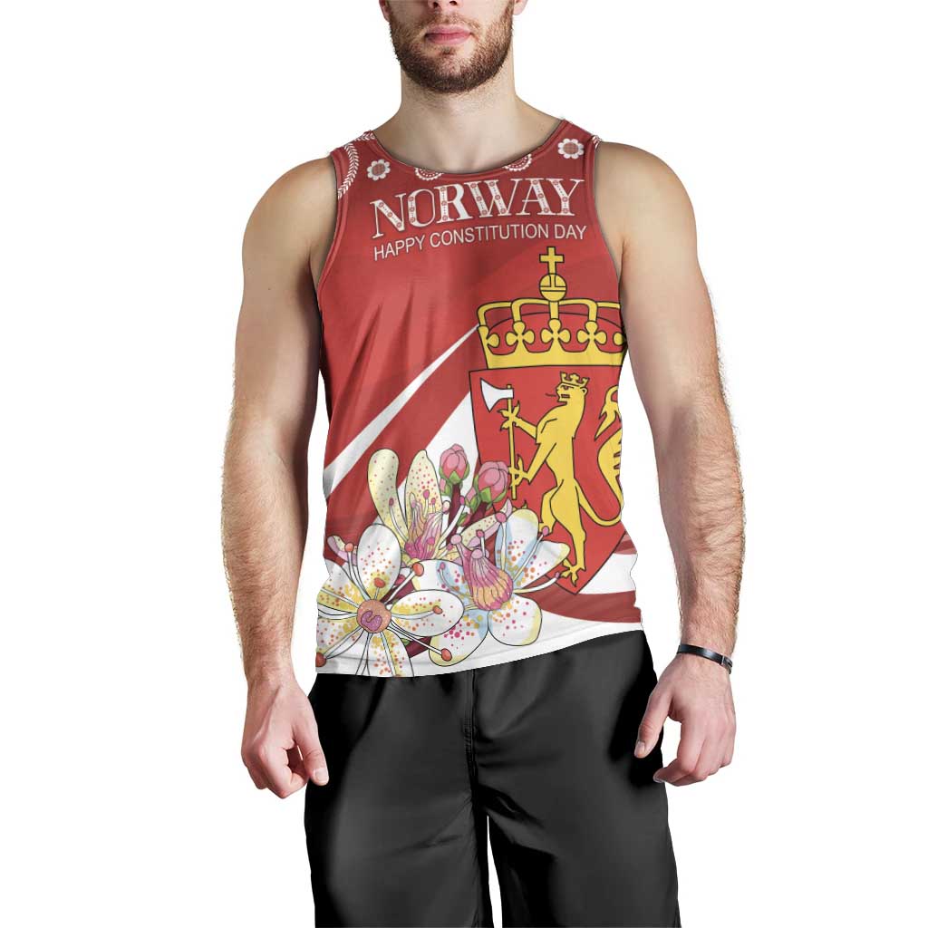 Personalized Norway Constitution Day Men Tank Top Norwegian Lion Pyramidal Saxifrage