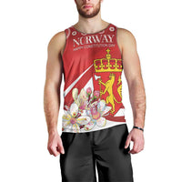 Personalized Norway Constitution Day Men Tank Top Norwegian Lion Pyramidal Saxifrage
