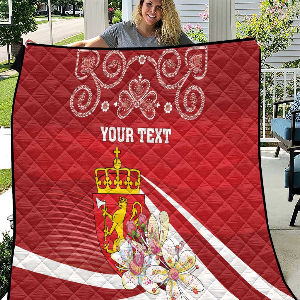 Personalized Norway Constitution Day Quilt Norwegian Lion Pyramidal Saxifrage