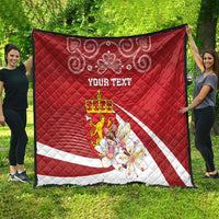 Personalized Norway Constitution Day Quilt Norwegian Lion Pyramidal Saxifrage