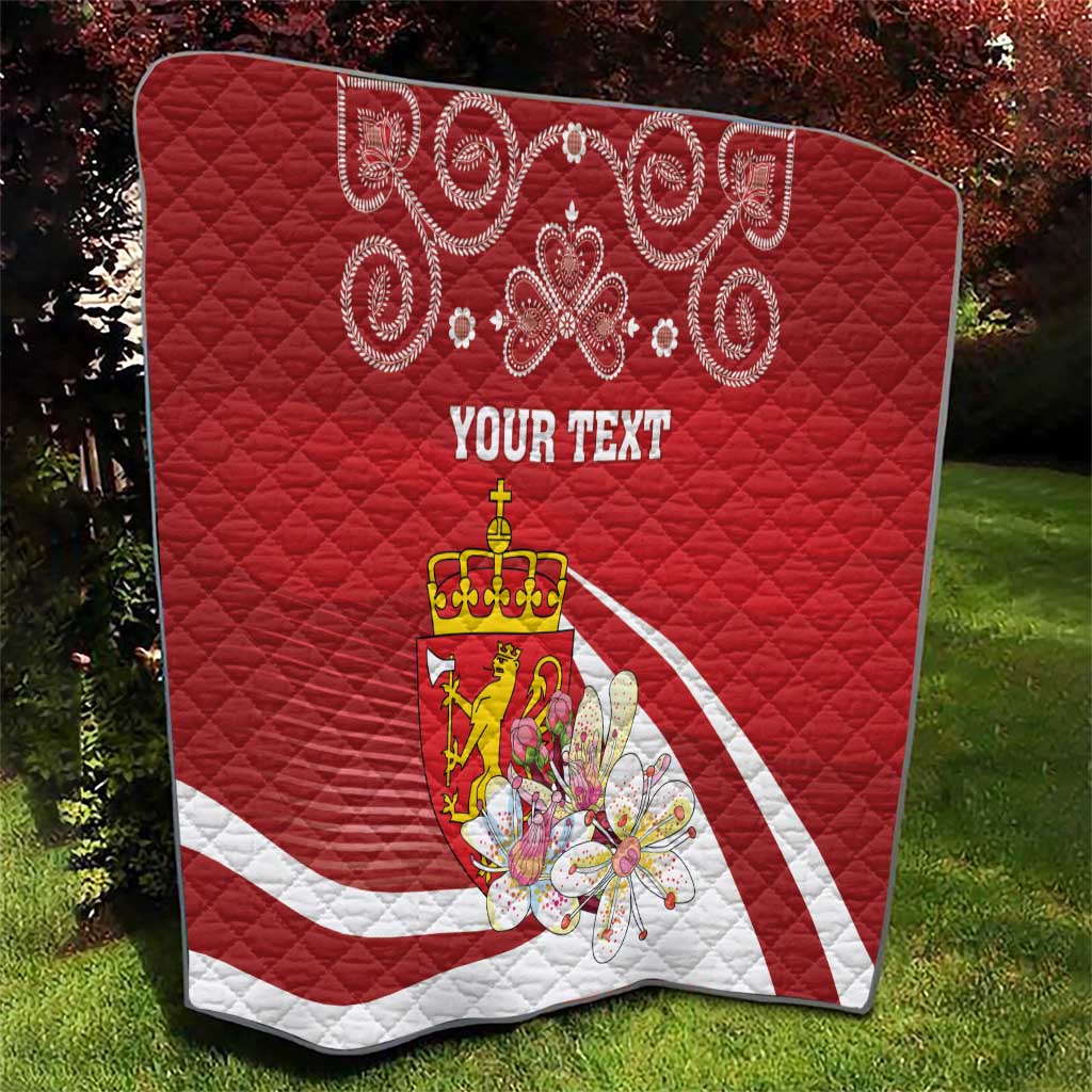 Personalized Norway Constitution Day Quilt Norwegian Lion Pyramidal Saxifrage