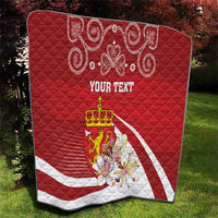 Personalized Norway Constitution Day Quilt Norwegian Lion Pyramidal Saxifrage