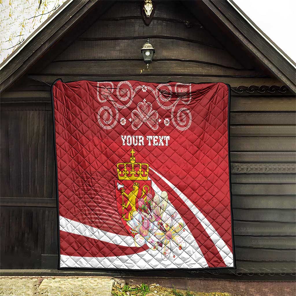 Personalized Norway Constitution Day Quilt Norwegian Lion Pyramidal Saxifrage