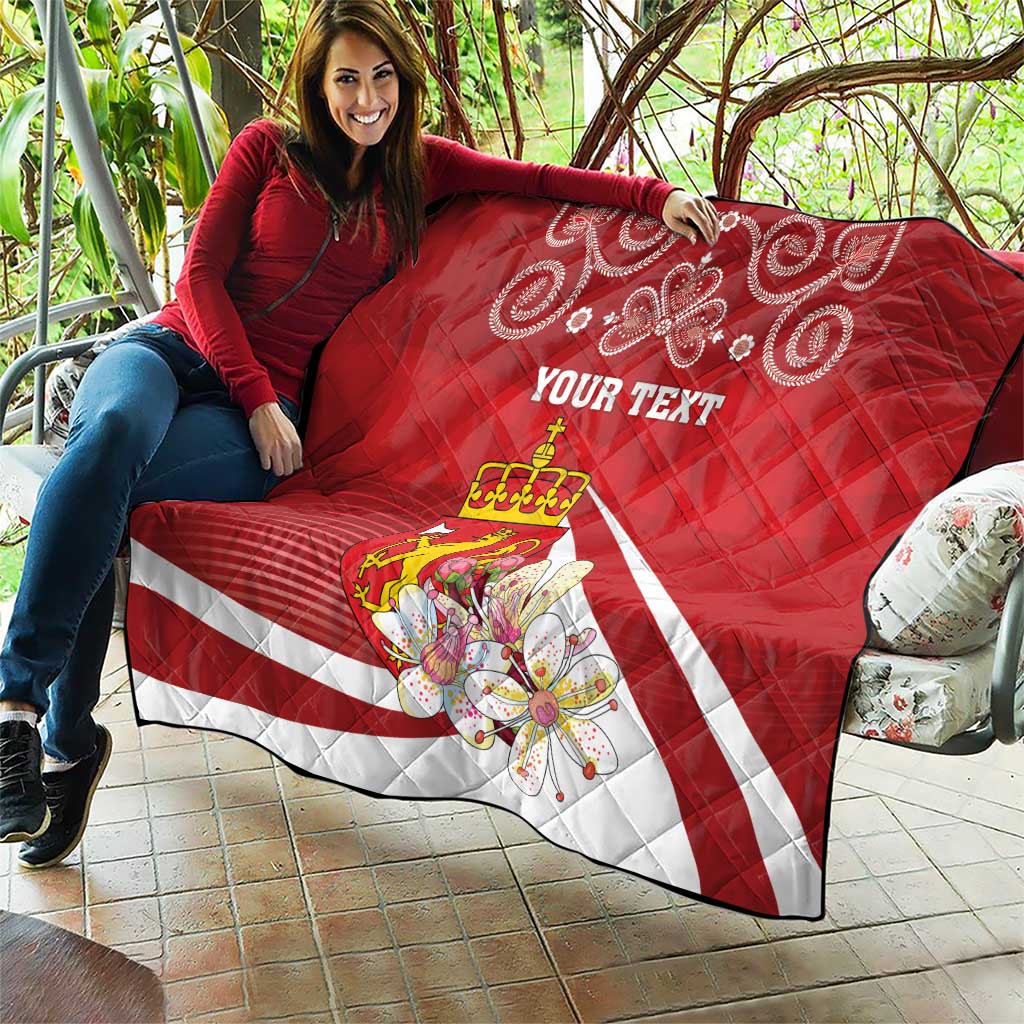 Personalized Norway Constitution Day Quilt Norwegian Lion Pyramidal Saxifrage