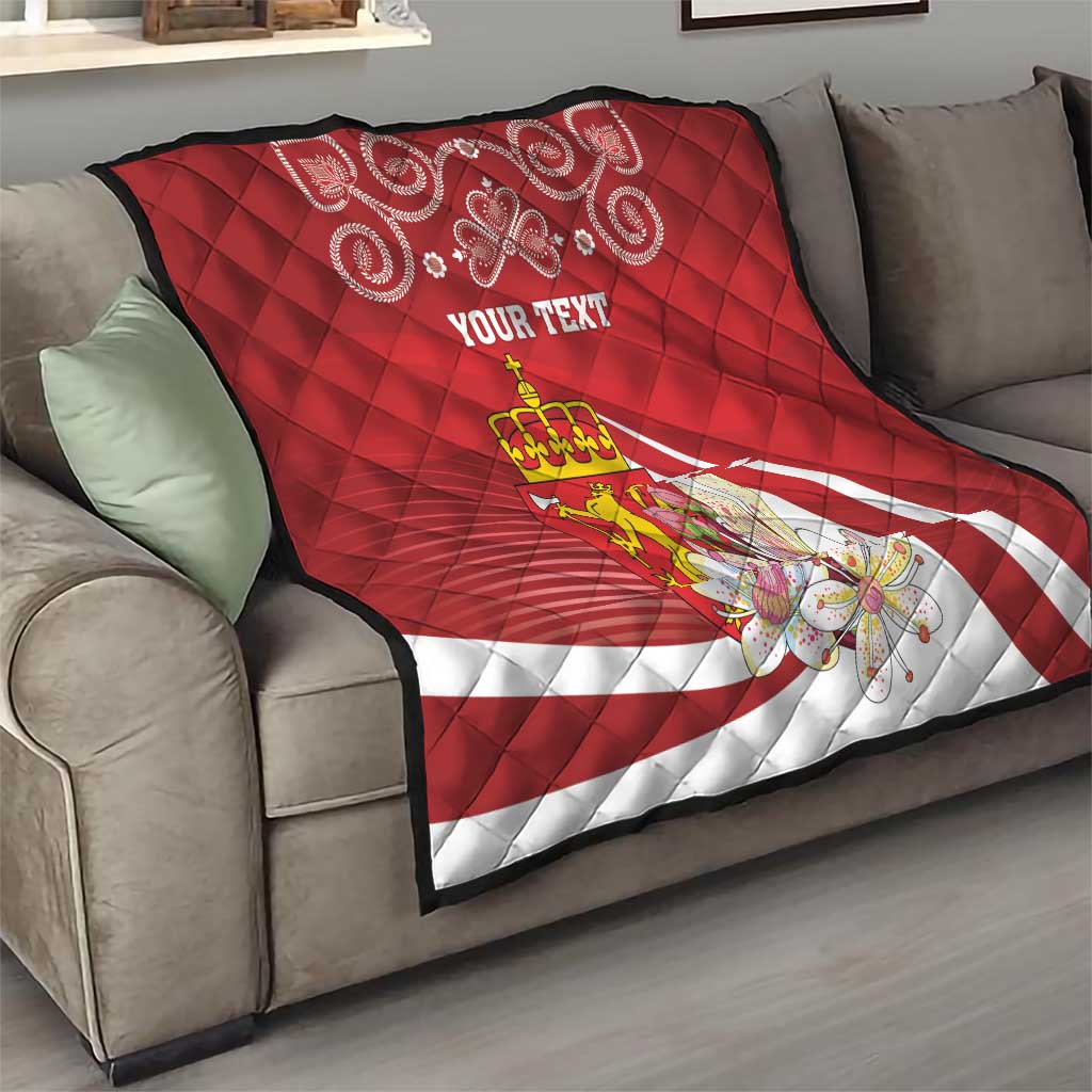 Personalized Norway Constitution Day Quilt Norwegian Lion Pyramidal Saxifrage