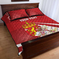 Personalized Norway Constitution Day Quilt Bed Set Norwegian Lion Pyramidal Saxifrage