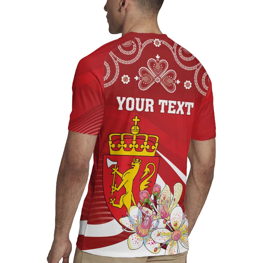 Personalized Norway Constitution Day Rugby Jersey Norwegian Lion Pyramidal Saxifrage