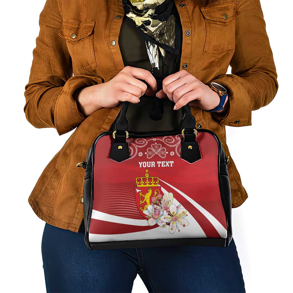 Personalized Norway Constitution Day Shoulder Handbag Norwegian Lion Pyramidal Saxifrage