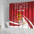 Personalized Norway Constitution Day Shower Curtain Norwegian Lion Pyramidal Saxifrage