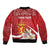Personalized Norway Constitution Day Sleeve Zip Bomber Jacket Norwegian Lion Pyramidal Saxifrage