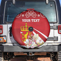 Personalized Norway Constitution Day Spare Tire Cover Norwegian Lion Pyramidal Saxifrage