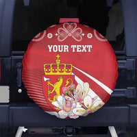 Personalized Norway Constitution Day Spare Tire Cover Norwegian Lion Pyramidal Saxifrage
