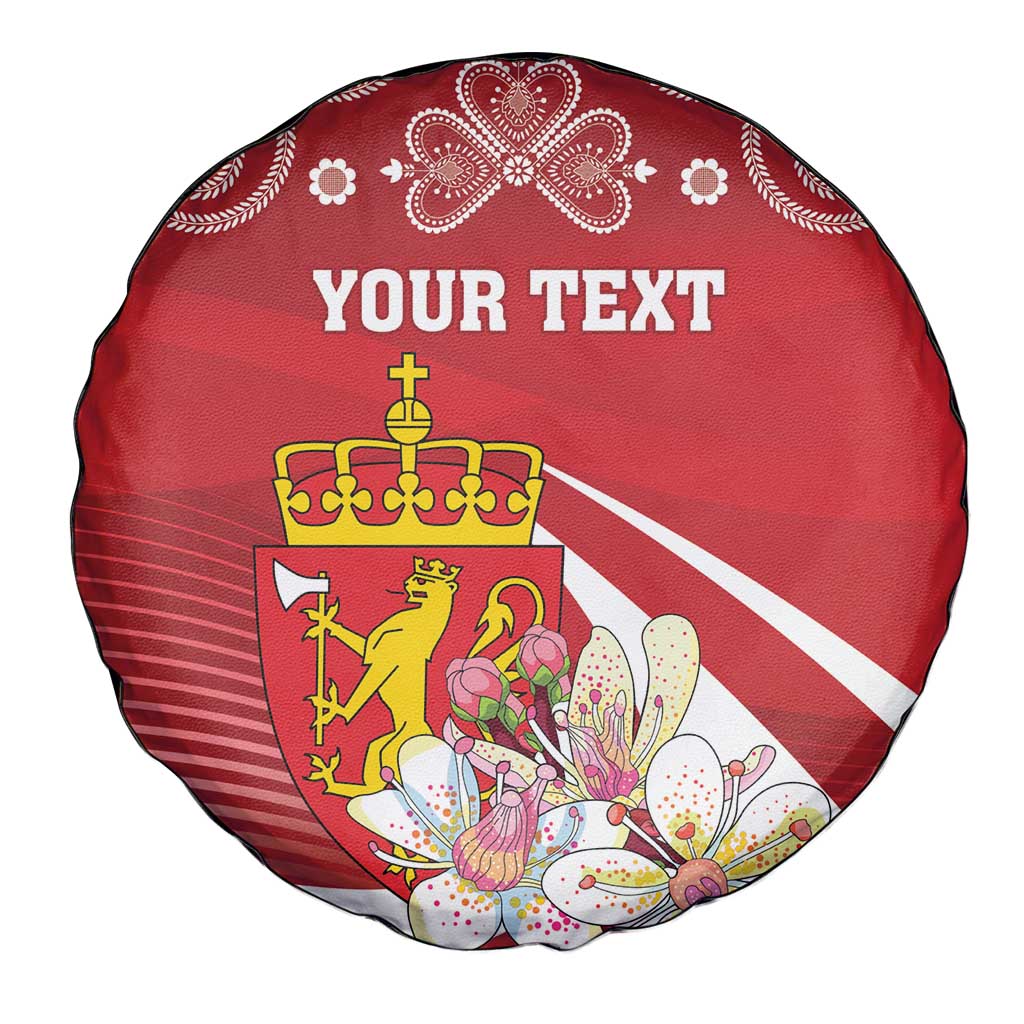 Personalized Norway Constitution Day Spare Tire Cover Norwegian Lion Pyramidal Saxifrage