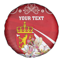 Personalized Norway Constitution Day Spare Tire Cover Norwegian Lion Pyramidal Saxifrage