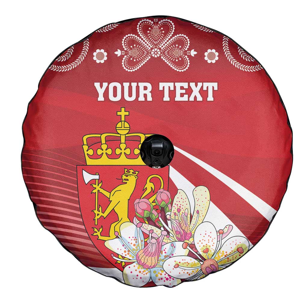 Personalized Norway Constitution Day Spare Tire Cover Norwegian Lion Pyramidal Saxifrage