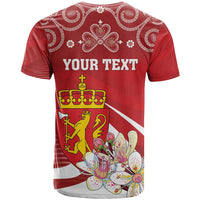 Personalized Norway Constitution Day T Shirt Norwegian Lion Pyramidal Saxifrage