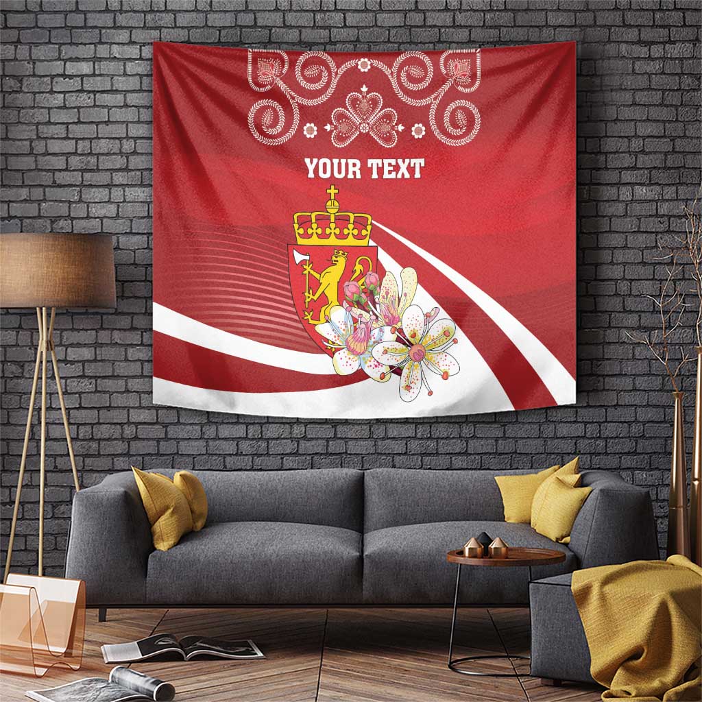 Personalized Norway Constitution Day Tapestry Norwegian Lion Pyramidal Saxifrage