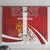 Personalized Norway Constitution Day Window Curtain Norwegian Lion Pyramidal Saxifrage