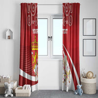 Personalized Norway Constitution Day Window Curtain Norwegian Lion Pyramidal Saxifrage