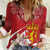 Personalized Norway Constitution Day Women Casual Shirt Norwegian Lion Pyramidal Saxifrage