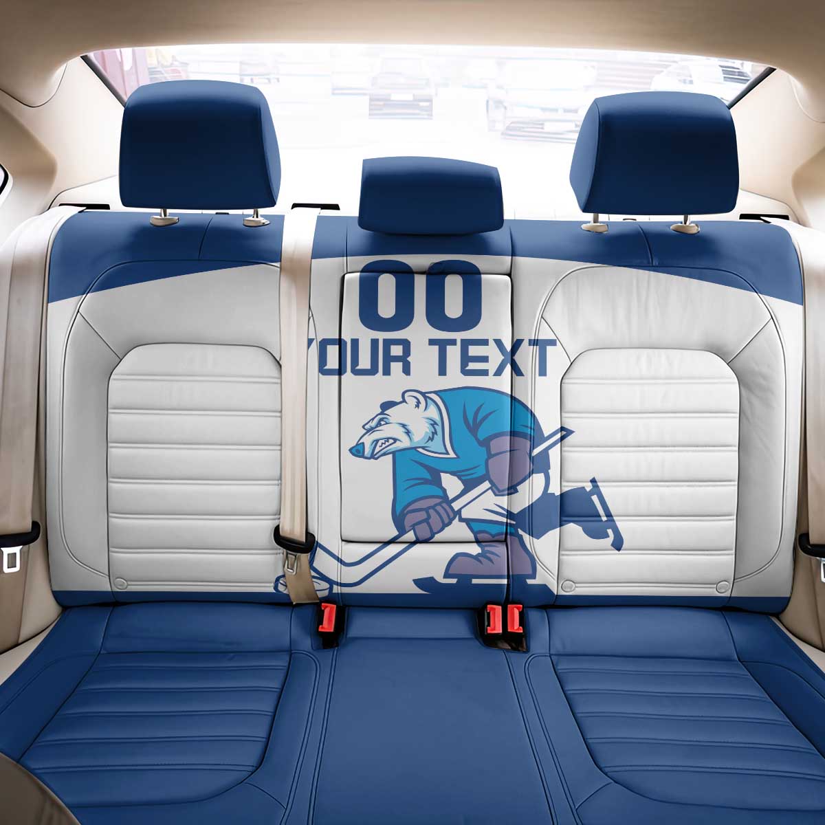 Custom Norway Hockey Back Car Seat Cover Norge Polar Bears