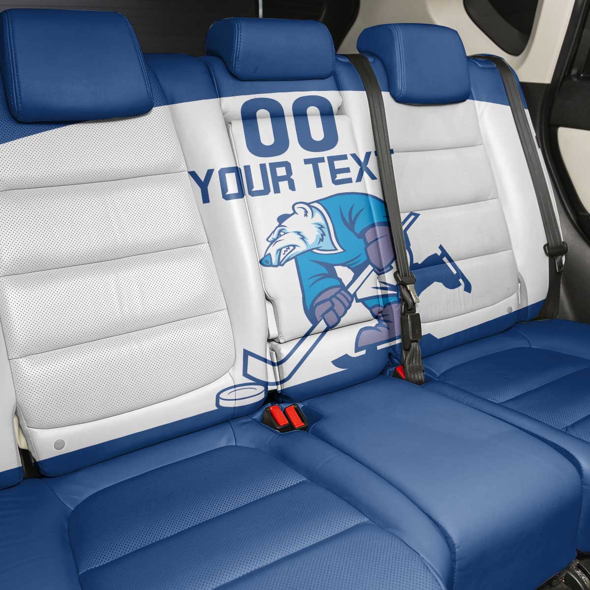 Custom Norway Hockey Back Car Seat Cover Norge Polar Bears
