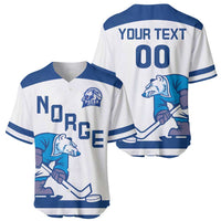 Custom Norway Hockey Baseball Jersey Norge Polar Bears